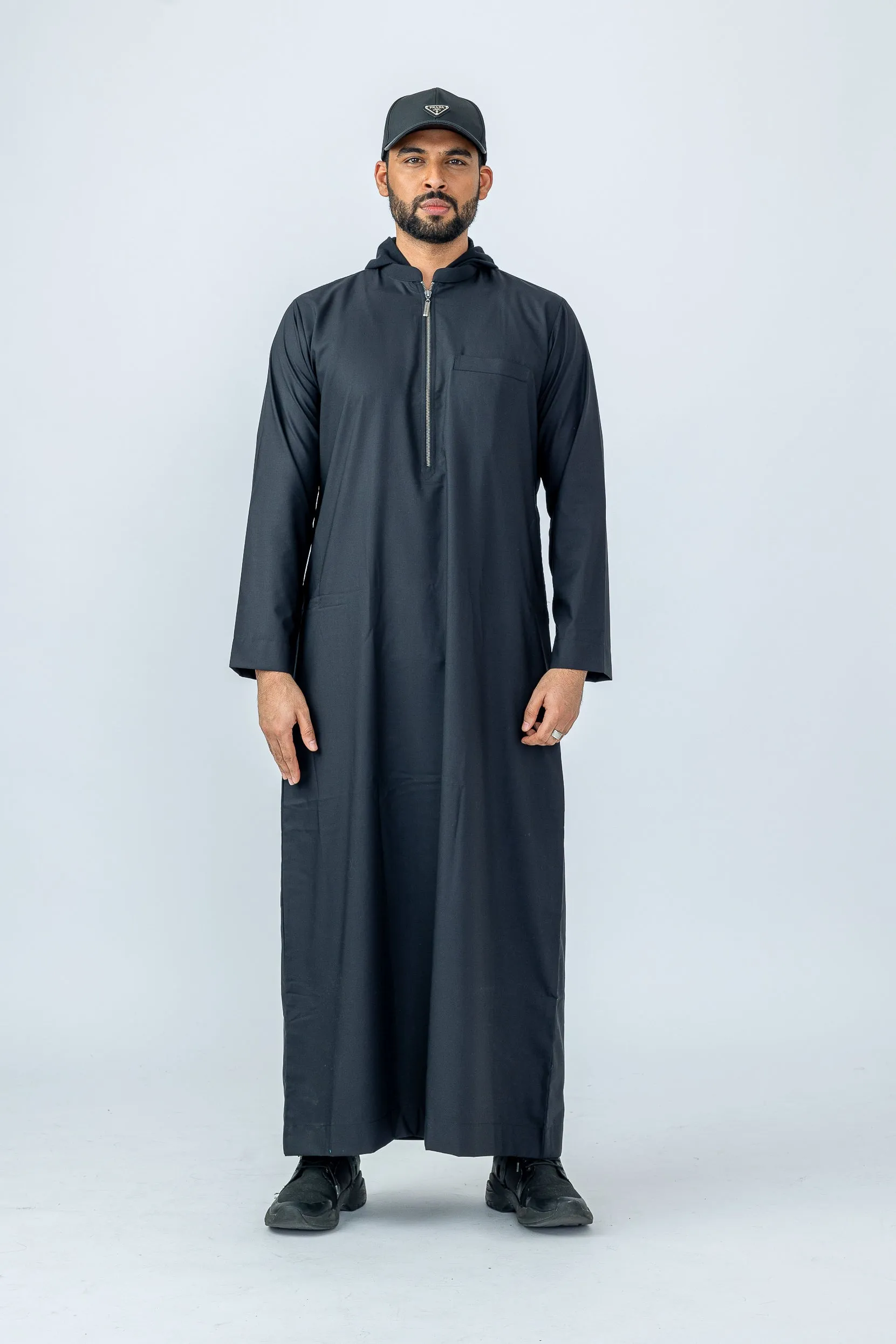 Black Urban Hooded Jubbah