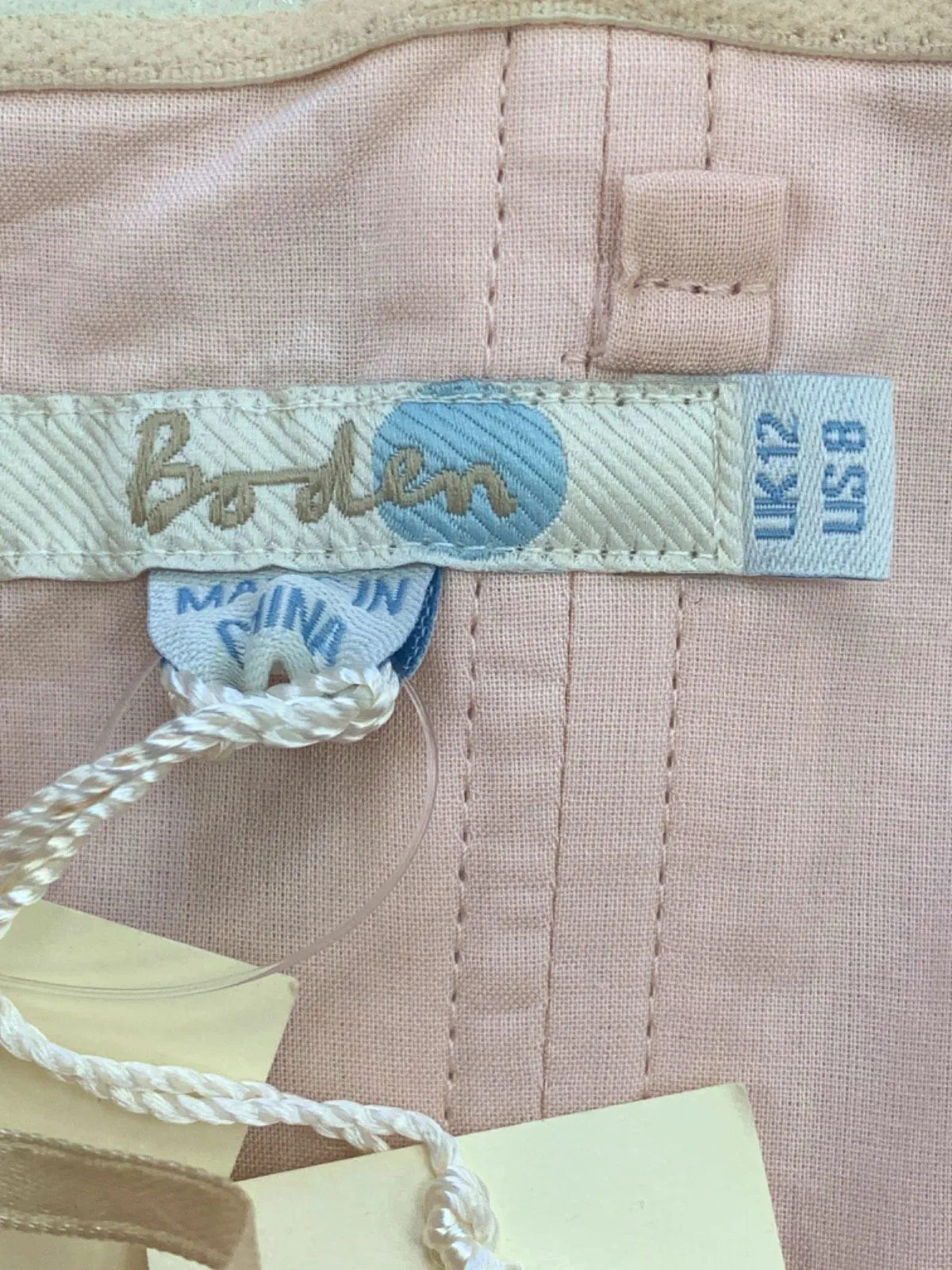 Boden Pink Strapless Dress Size 12