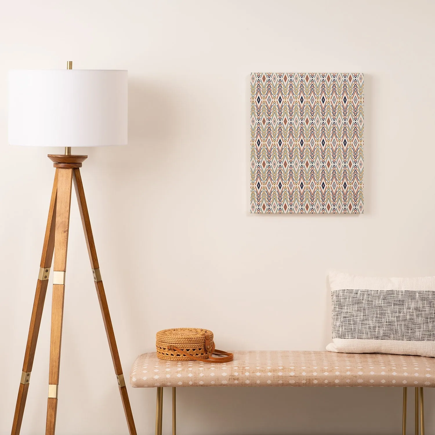 Bohemian Diamonds Art Canvas