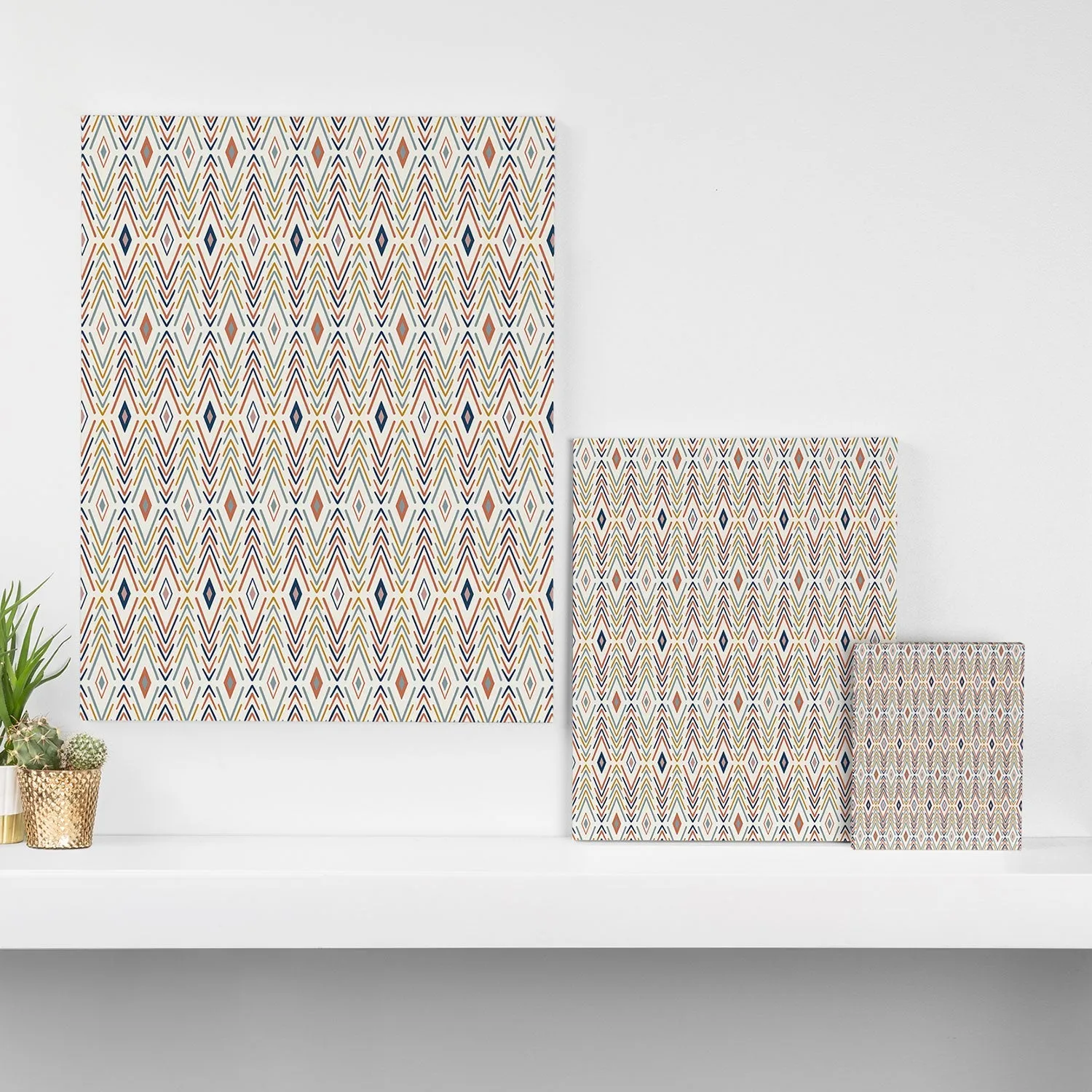 Bohemian Diamonds Art Canvas