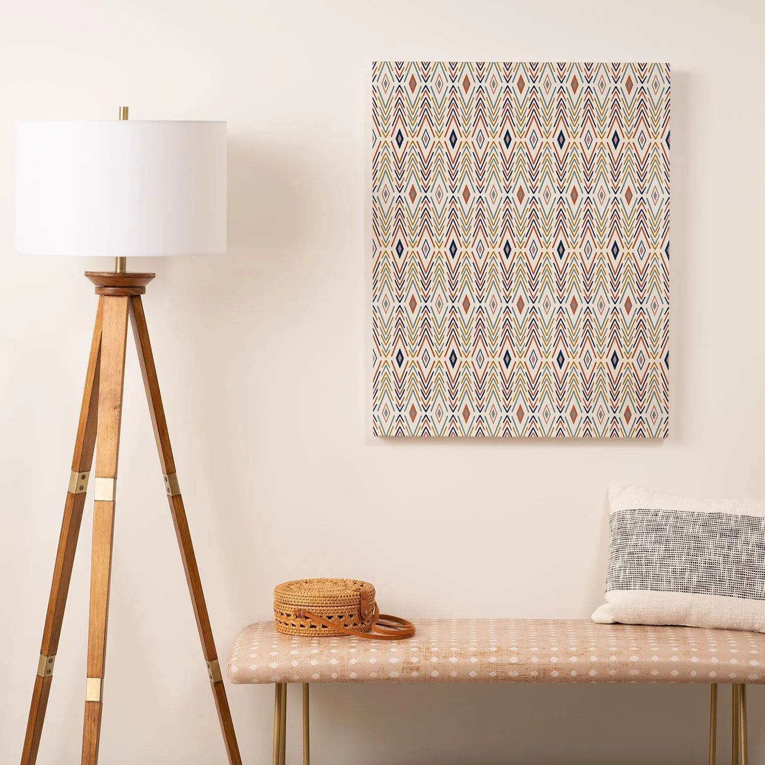 Bohemian Diamonds Art Canvas