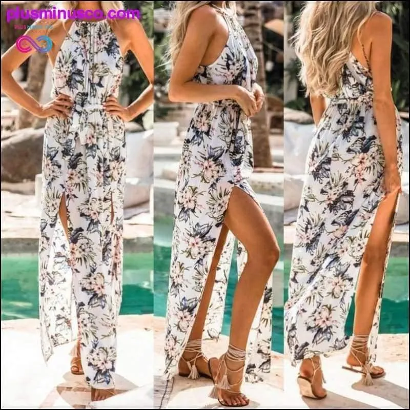 Bohemian style Womens Long Dress Summer Print Maxi Evening