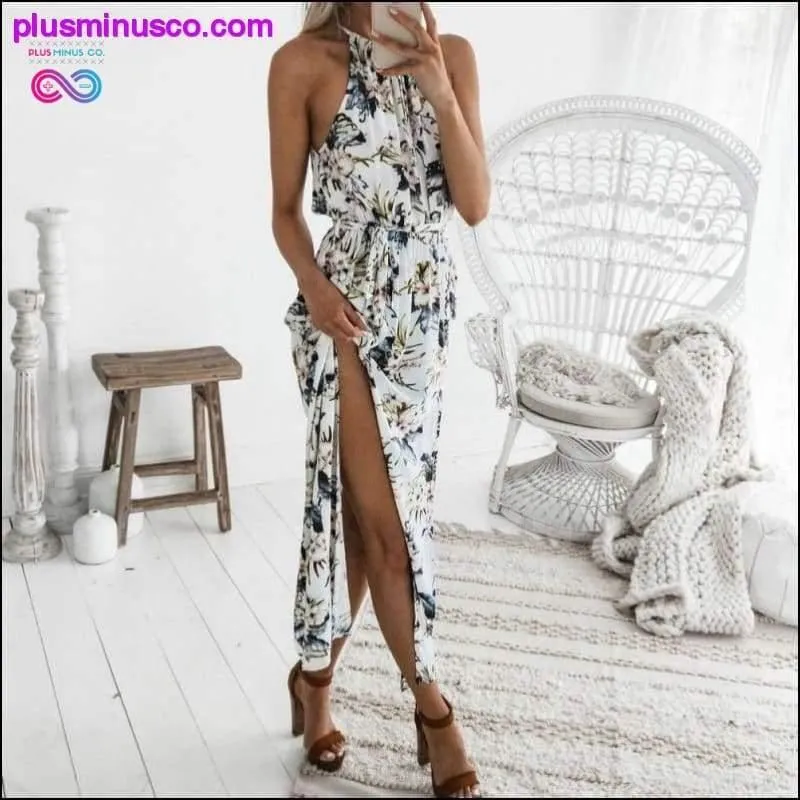 Bohemian style Womens Long Dress Summer Print Maxi Evening