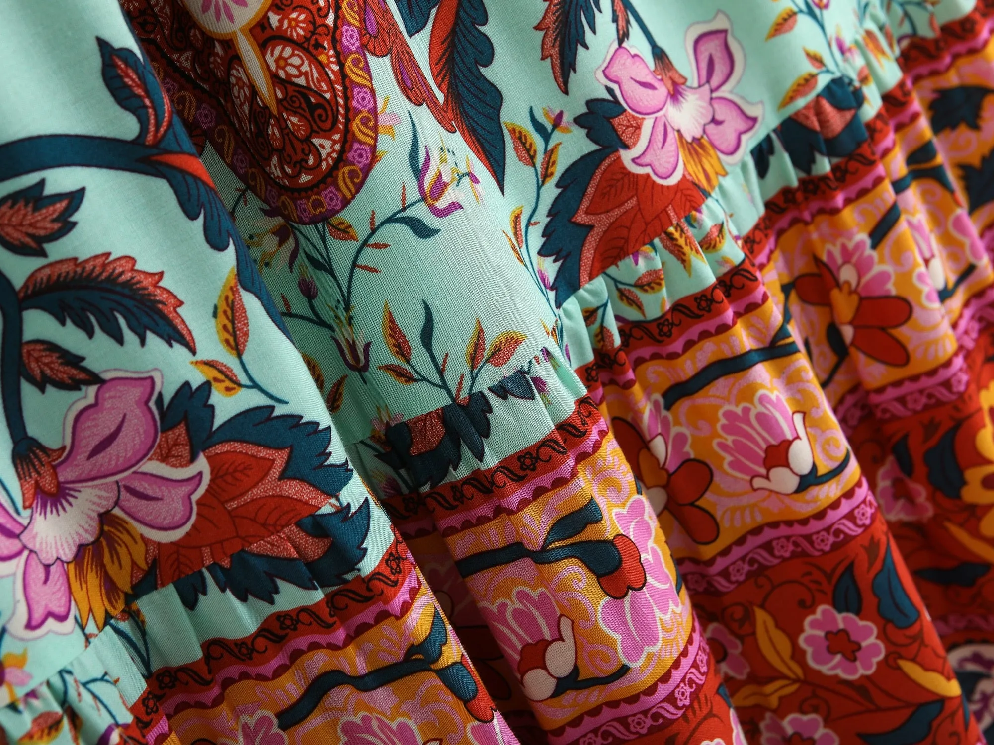 Bohemian Vintage Style Maxi Skirt