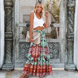 Bohemian Vintage Style Maxi Skirt