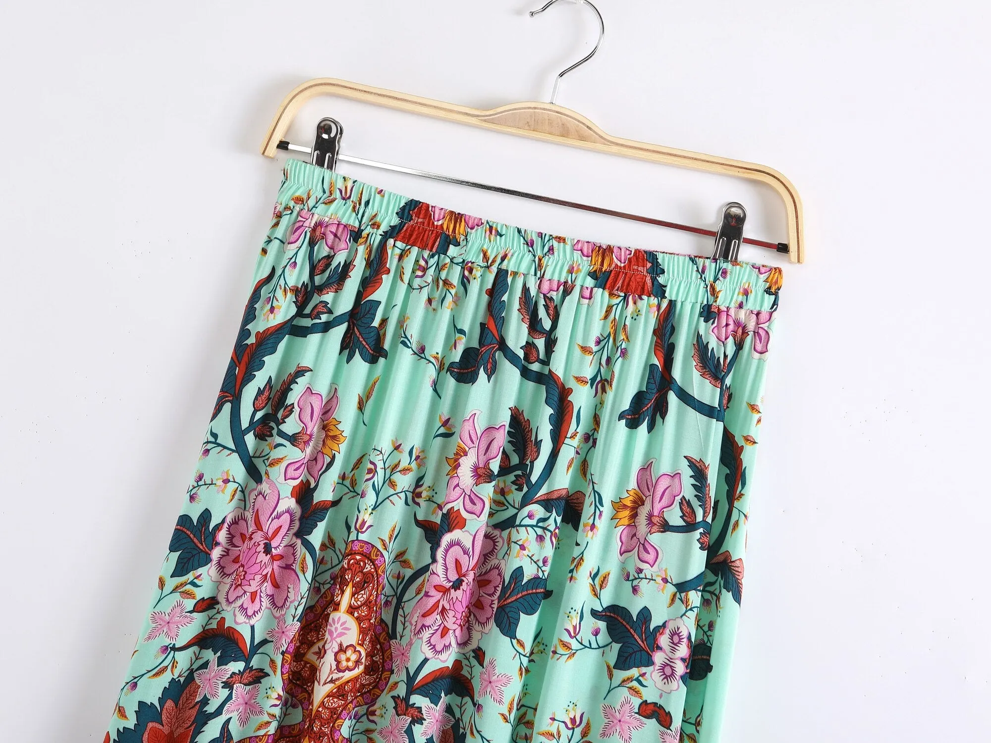 Bohemian Vintage Style Maxi Skirt