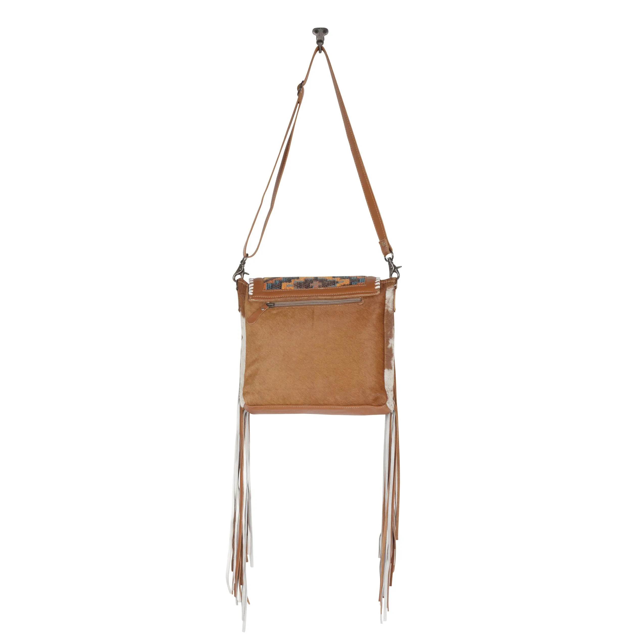 Boho Chic Style Leather & Hairon Bag