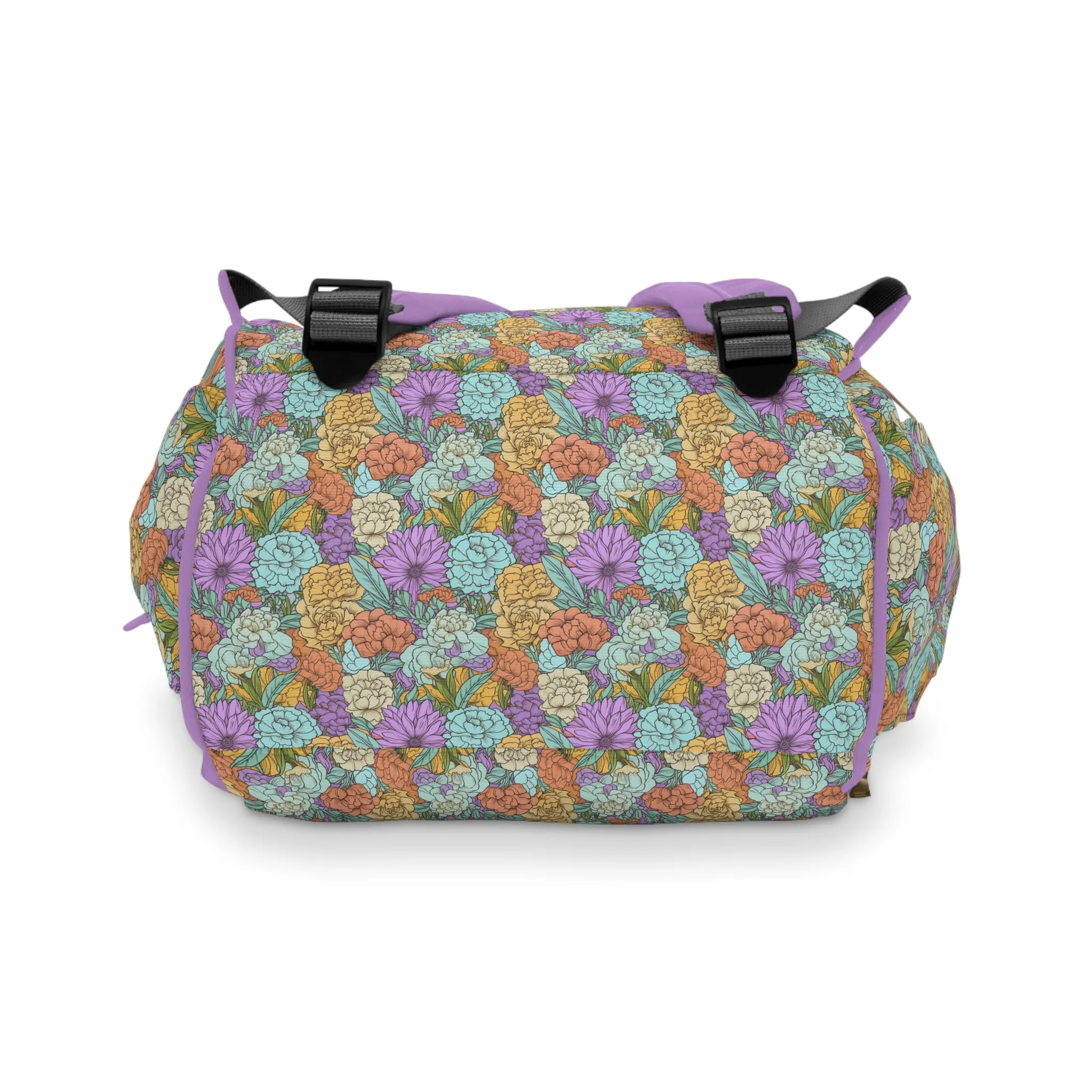 Boho Floral Diaper Backpack - Multifunctional & Spacious Floral Baby Bag for Trendy Parents