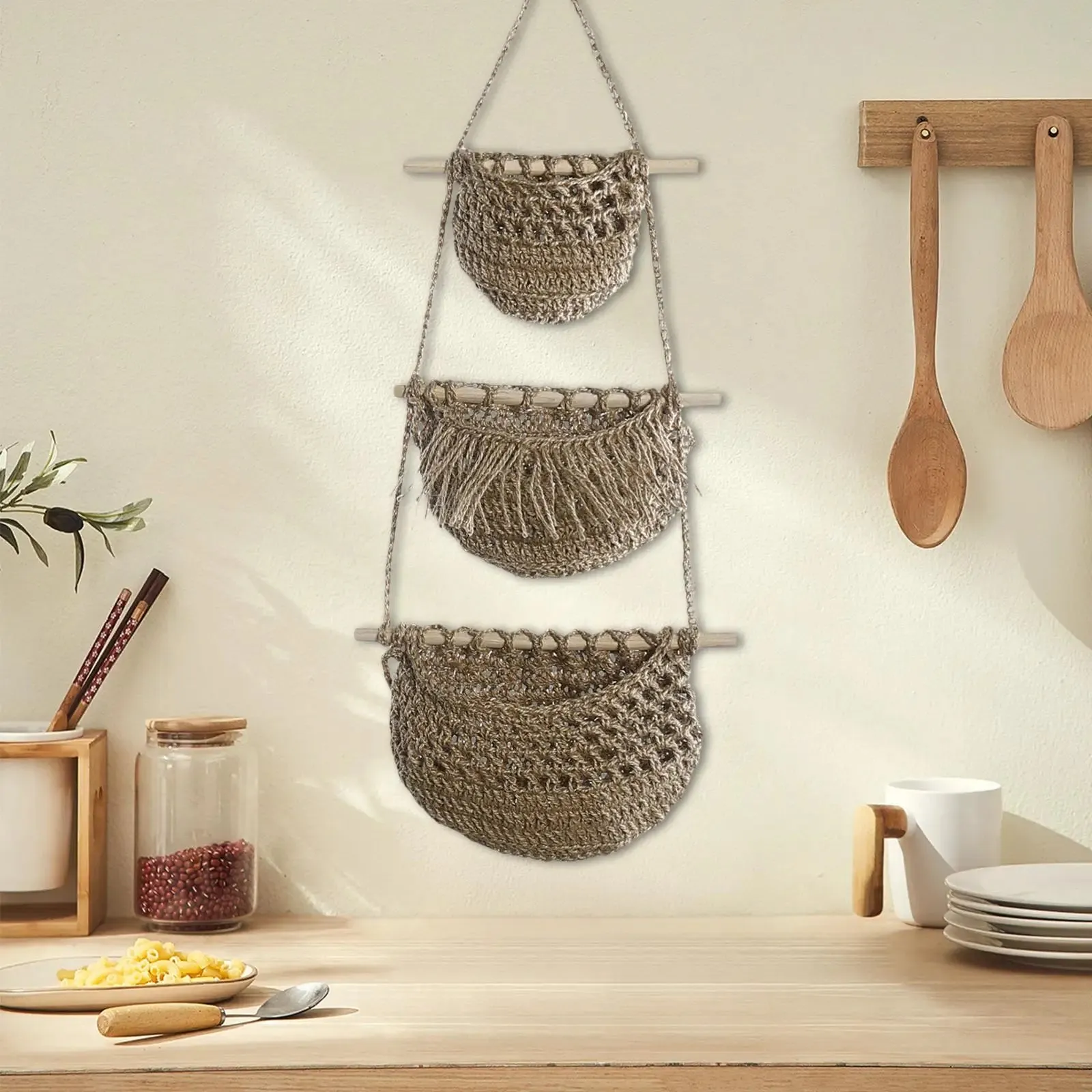Boho Hanging Fruit Baskets