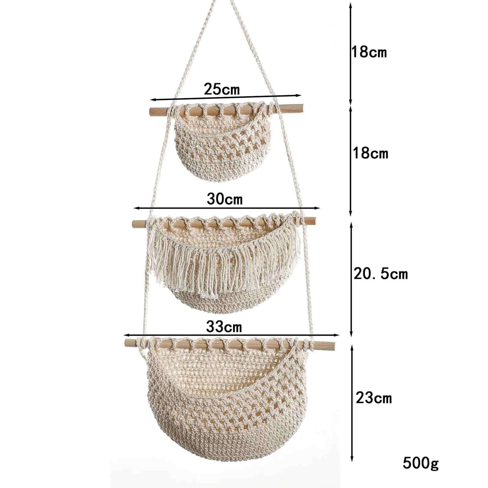Boho Hanging Fruit Baskets