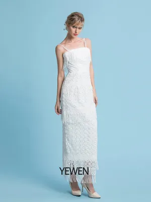 Boho Lace Wedding Dress Chic Bohemian Bridal Gown Simple Beach Wedding Dress