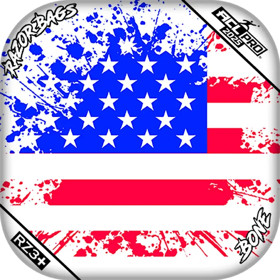 Bone | Merica Flag | ACL PRO Razor Cornhole Bags