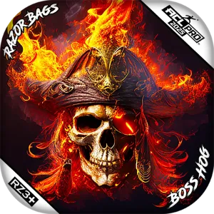 Boss Hog | Fire Pirate | ACL PRO Razor Cornhole Bags