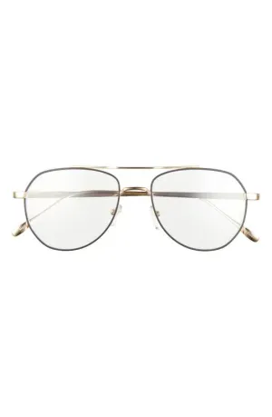 BP Aviator Blue Light Blocking Glasses In Gold- Black Rim
