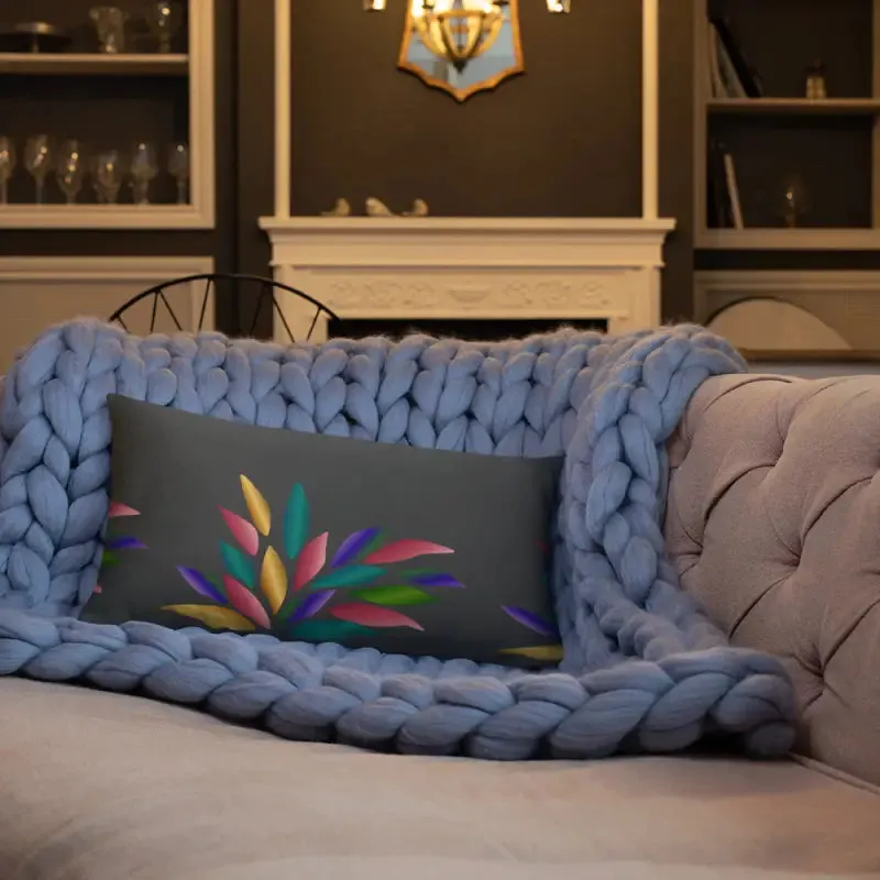 Bright Colorful Petals Throw Pillow
