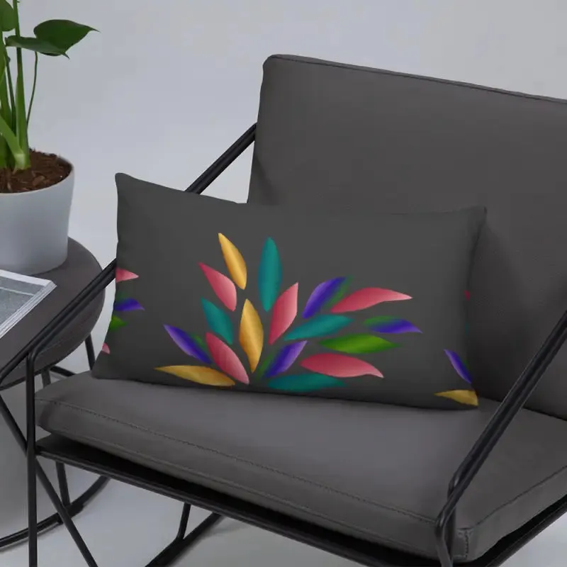 Bright Colorful Petals Throw Pillow