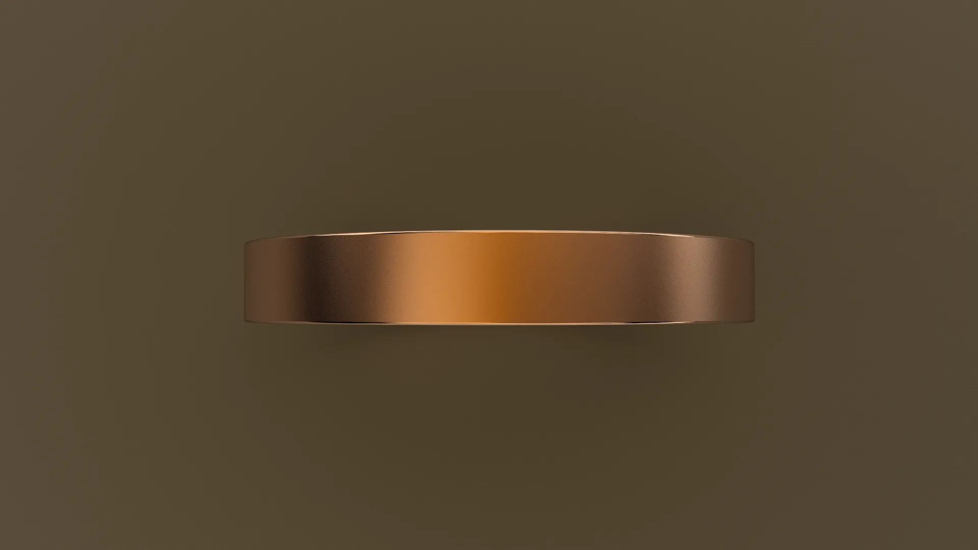 Brushed Rose Gold 3mm Flat Wedding Band