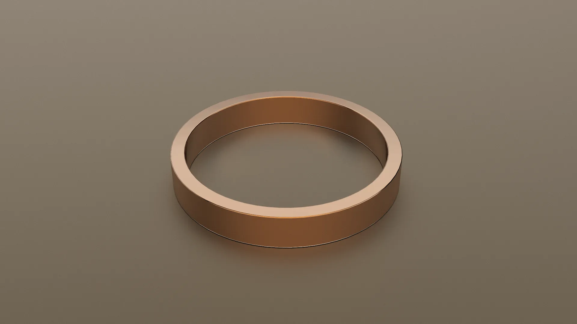 Brushed Rose Gold 3mm Flat Wedding Band