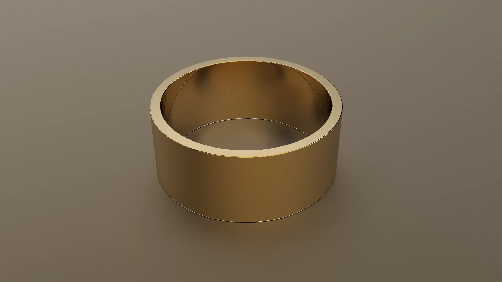 Brushed Yellow Gold 9mm Flat Wedding Band
