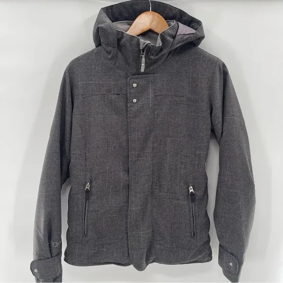 Burton Women’s Dry Ride Charcoal Woven Hooded Ski Snowboard Jacket Coat Size S