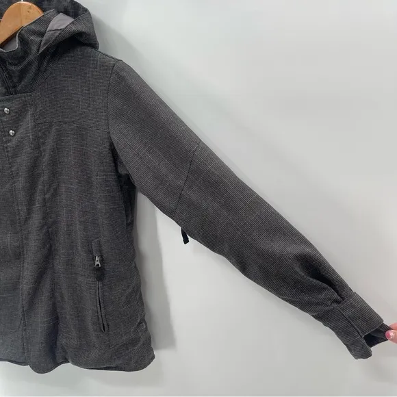 Burton Women’s Dry Ride Charcoal Woven Hooded Ski Snowboard Jacket Coat Size S