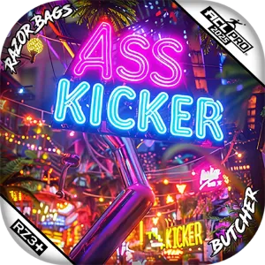 Butcher | Ass Kicker Neon | ACL PRO Razor Cornhole Bags