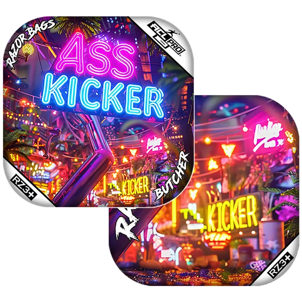 Butcher | Ass Kicker Neon | ACL PRO Razor Cornhole Bags