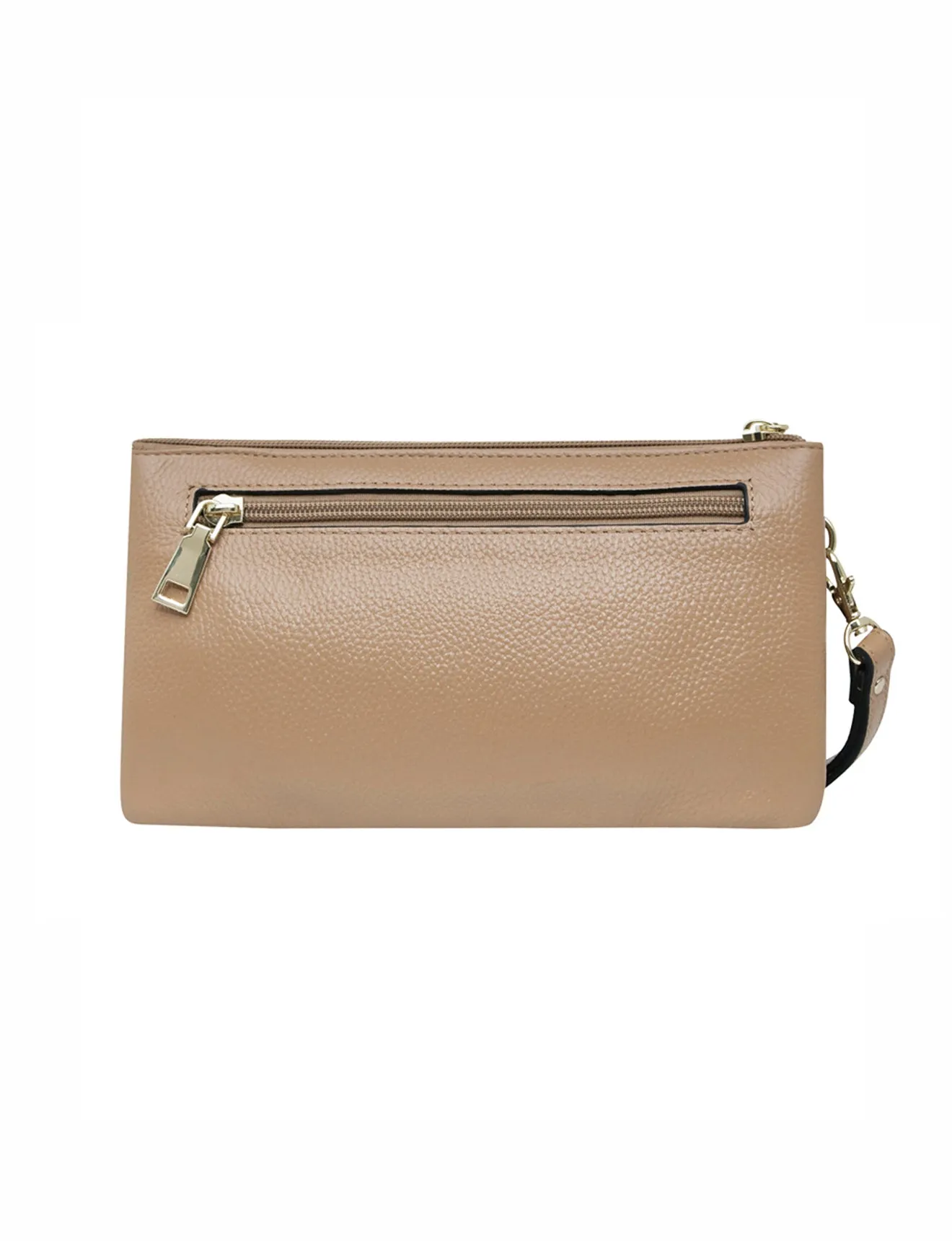 CANDICE LEATHER WALLET WITH SHOULDER STRAP- E1-0809-CAM