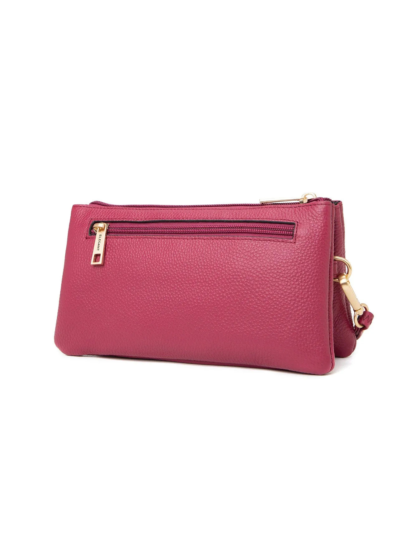 CANDICE LEATHER WALLET WITH SHOULDER STRAP- E1-0809-RAS- SALE