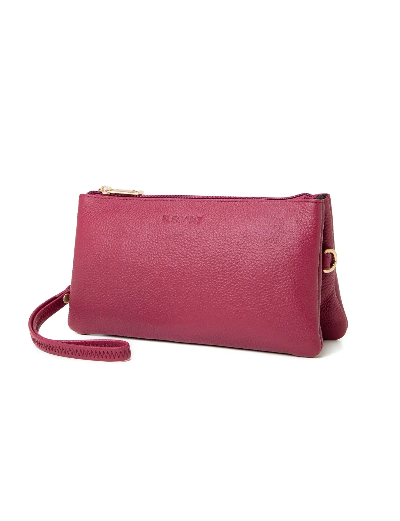 CANDICE LEATHER WALLET WITH SHOULDER STRAP- E1-0809-RAS- SALE
