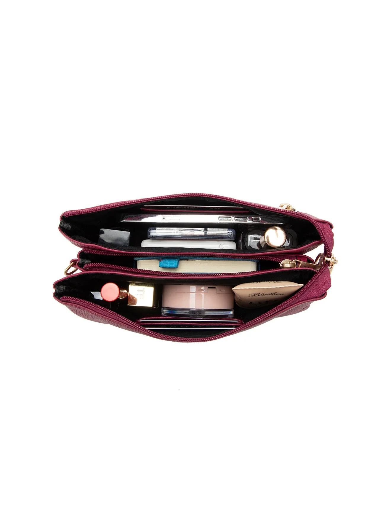 CANDICE LEATHER WALLET WITH SHOULDER STRAP- E1-0809-RAS- SALE