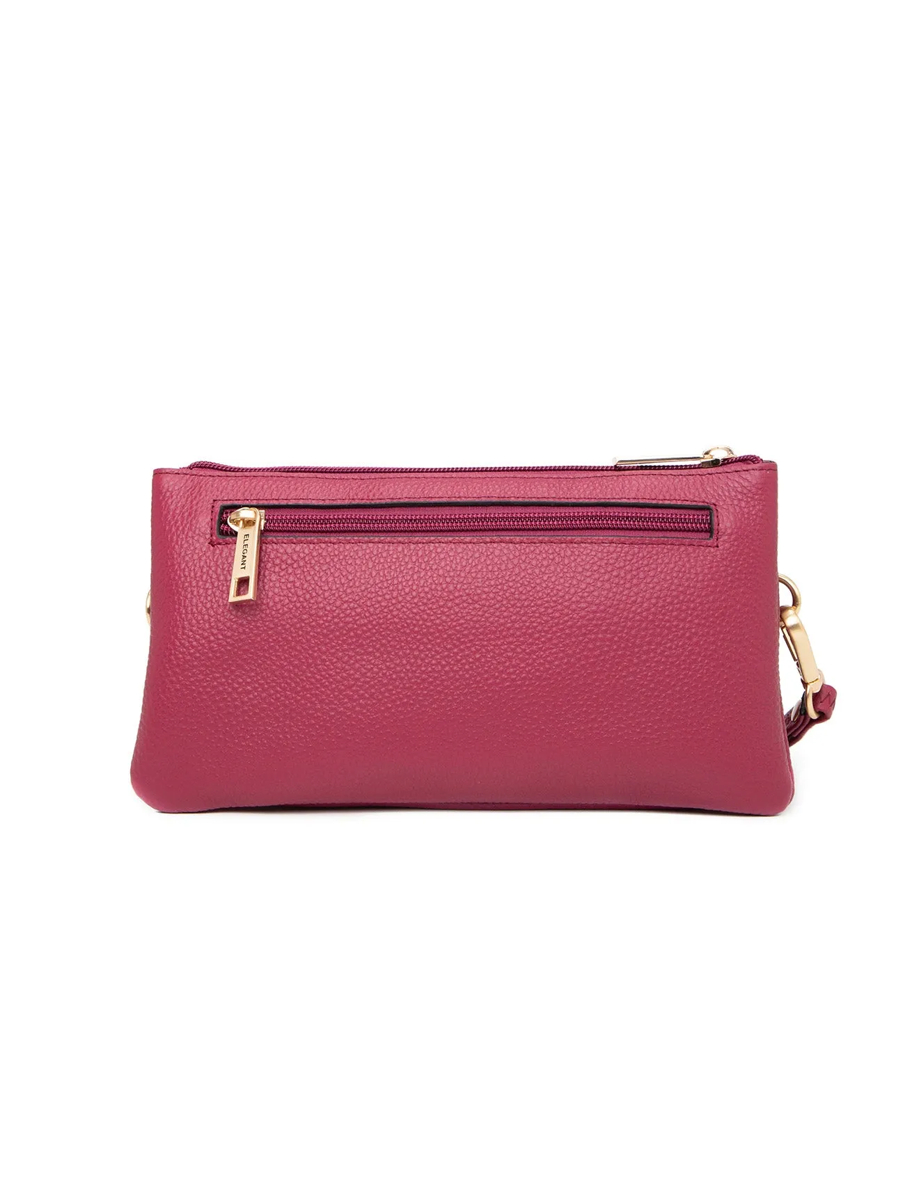 CANDICE LEATHER WALLET WITH SHOULDER STRAP- E1-0809-RAS- SALE