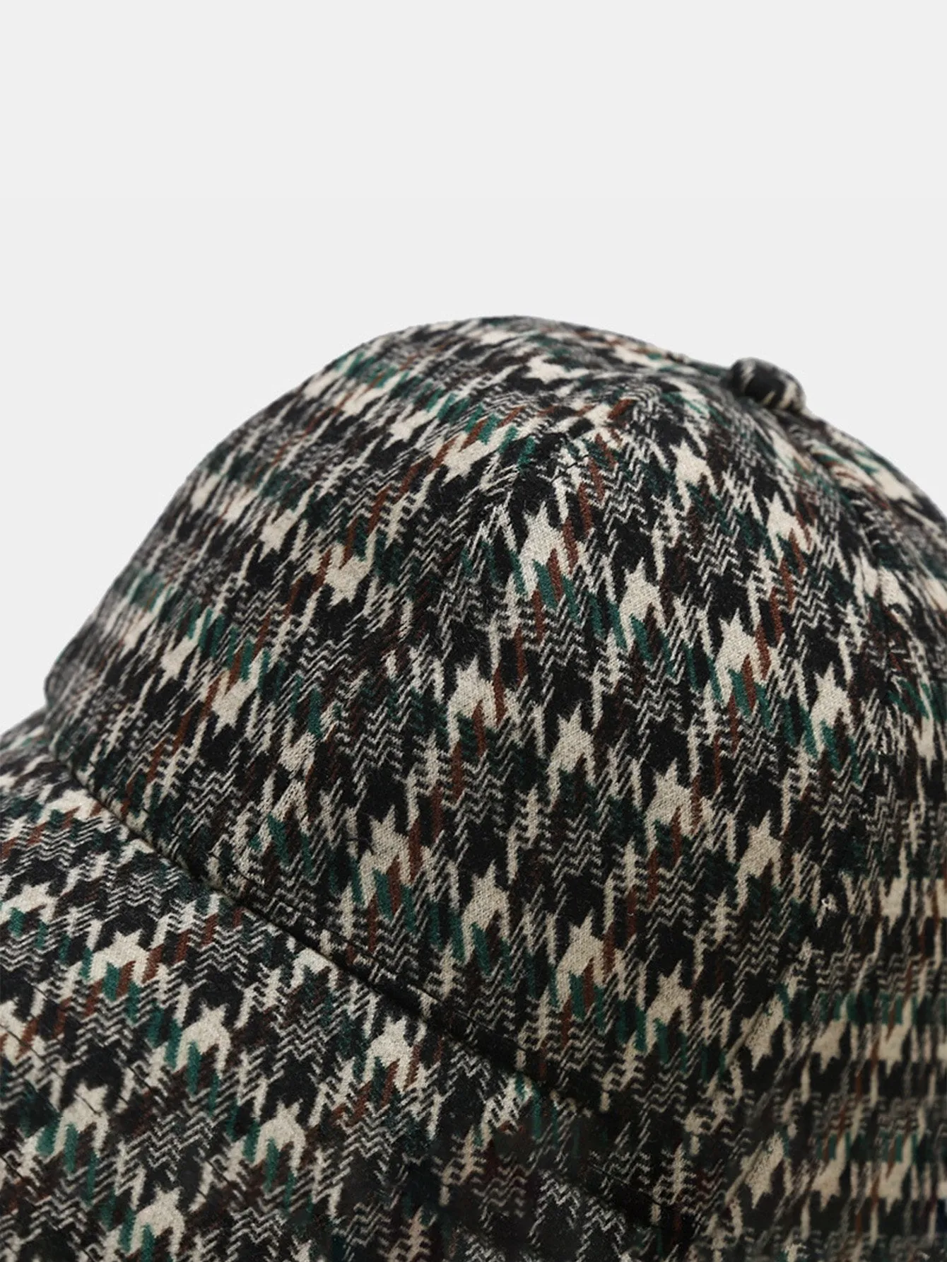 Cap Baseball Houndstooth Style British Style