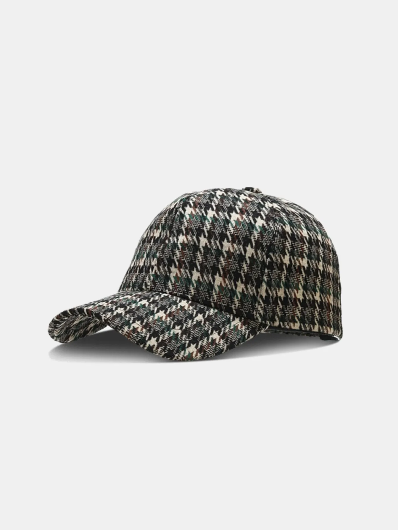Cap Baseball Houndstooth Style British Style