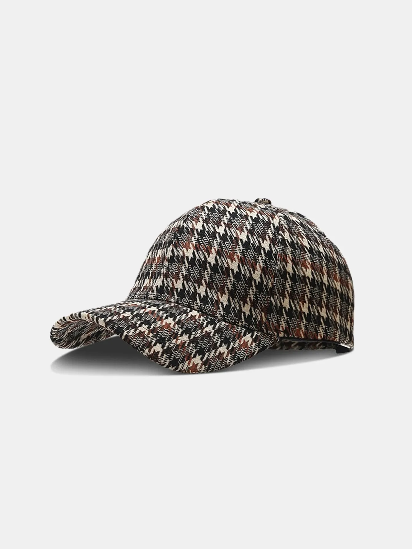 Cap Baseball Houndstooth Style British Style