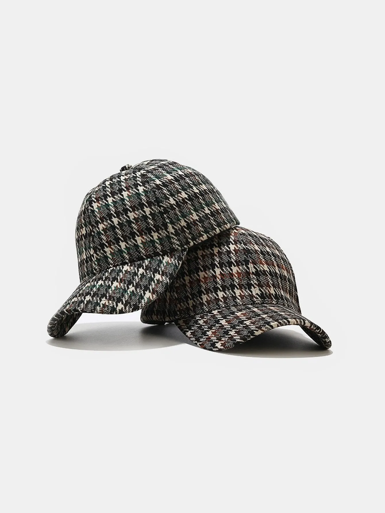 Cap Baseball Houndstooth Style British Style