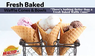 Carbon's Waffle Cone Mix - "Just Add Water" Trans Fat Free  6/5lb Bags