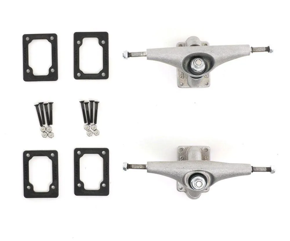 Carver 6.5" CX Surf Skateboard Truck Kit - Raw inc risers and hardware
