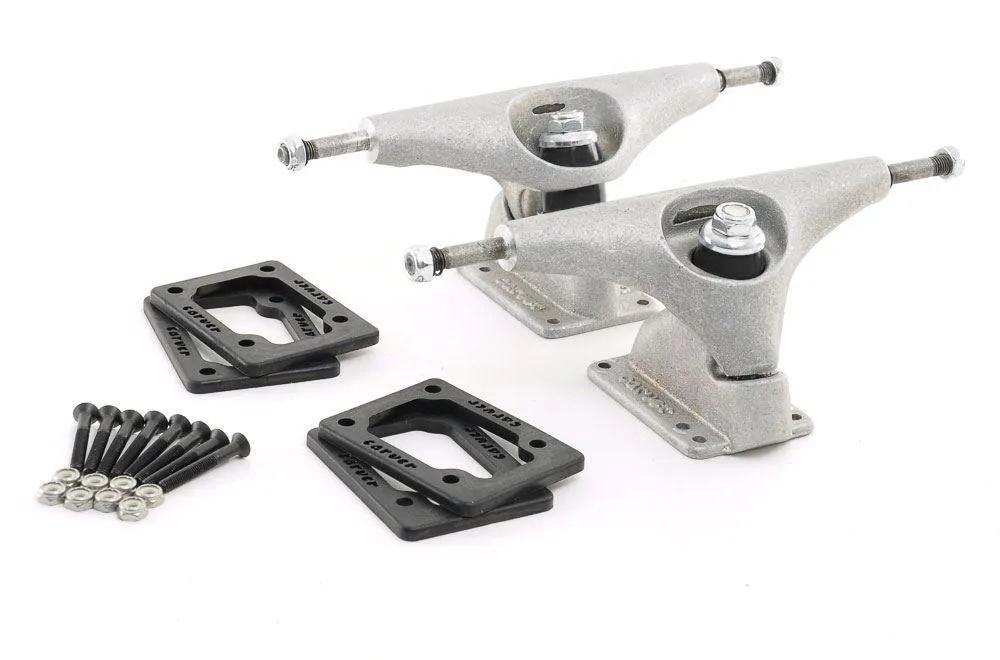 Carver 6.5" CX Surf Skateboard Truck Kit - Raw inc risers and hardware