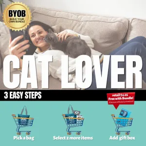 Cat Lover BYOB Gift Box - Bundle a bag with 2 additional items and save 15% plus a FREE gift box.