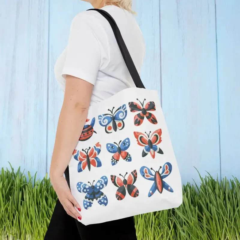 Chic Colorful Butterflies Aop Tote Bag for Daily