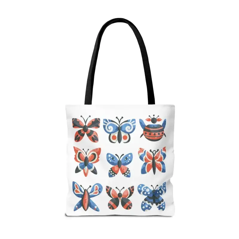 Chic Colorful Butterflies Aop Tote Bag for Daily
