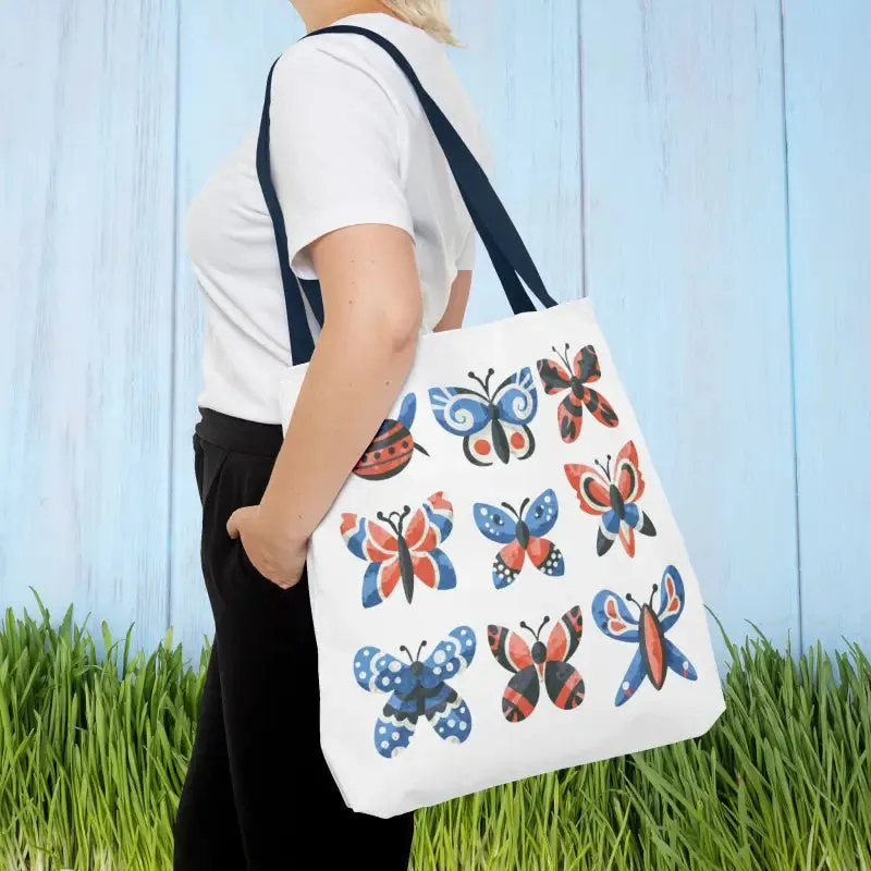 Chic Colorful Butterflies Aop Tote Bag for Daily