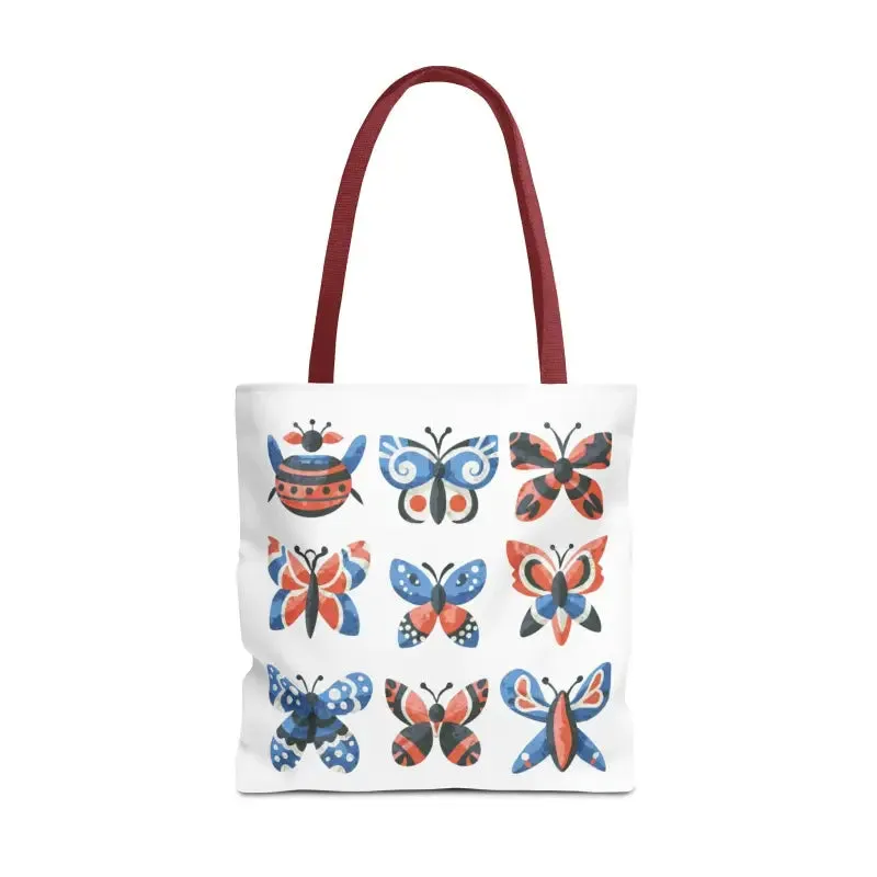 Chic Colorful Butterflies Aop Tote Bag for Daily