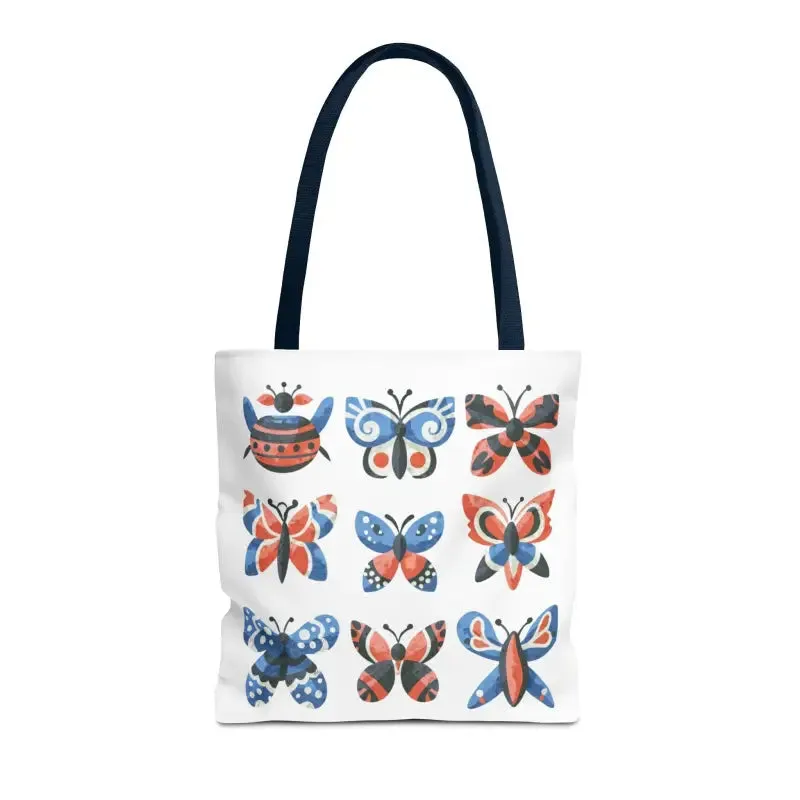 Chic Colorful Butterflies Aop Tote Bag for Daily