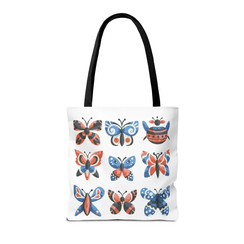 Chic Colorful Butterflies Aop Tote Bag for Daily