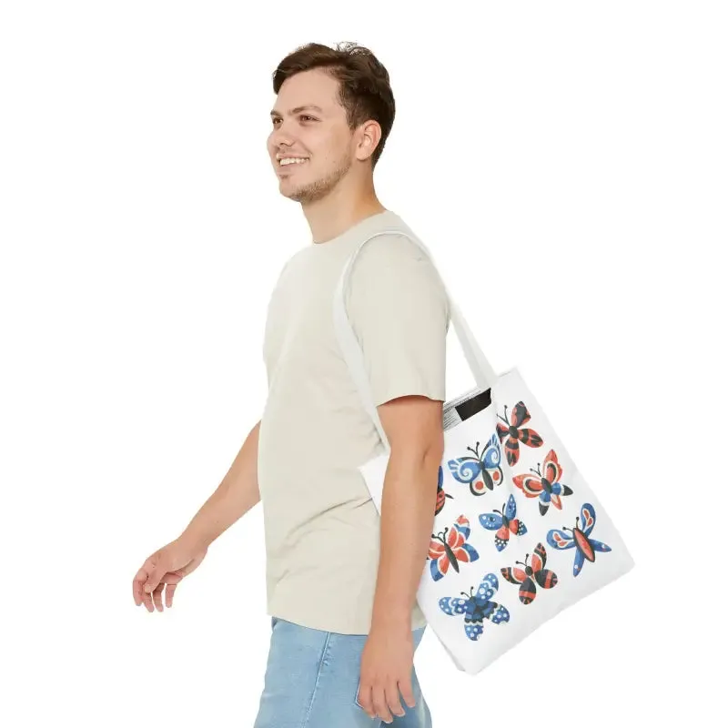 Chic Colorful Butterflies Aop Tote Bag for Daily