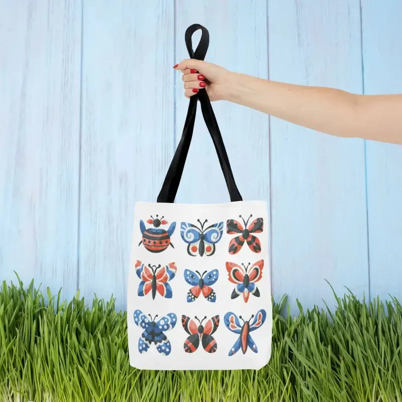 Chic Colorful Butterflies Aop Tote Bag for Daily