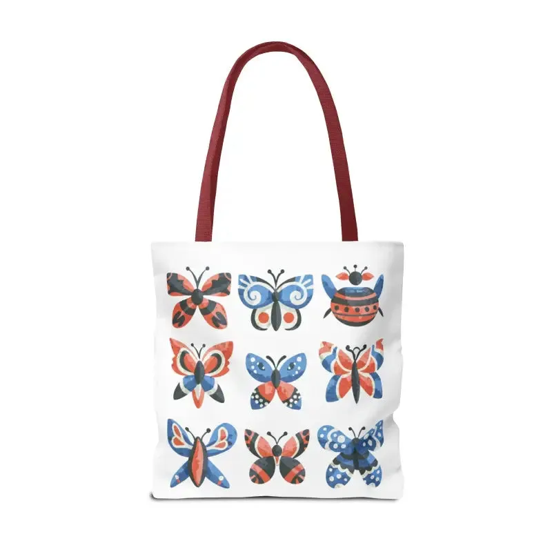 Chic Colorful Butterflies Aop Tote Bag for Daily