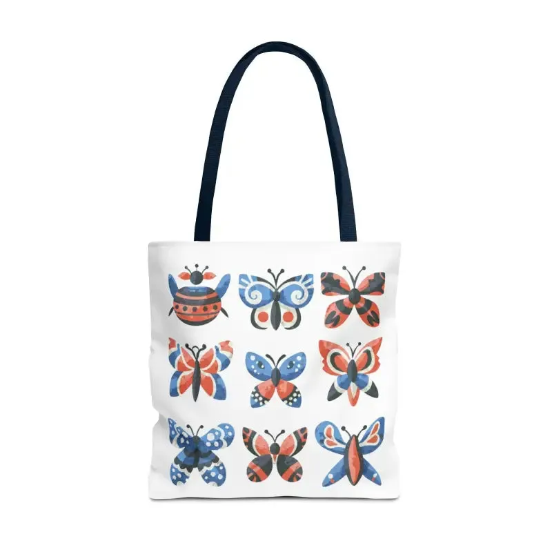 Chic Colorful Butterflies Aop Tote Bag for Daily